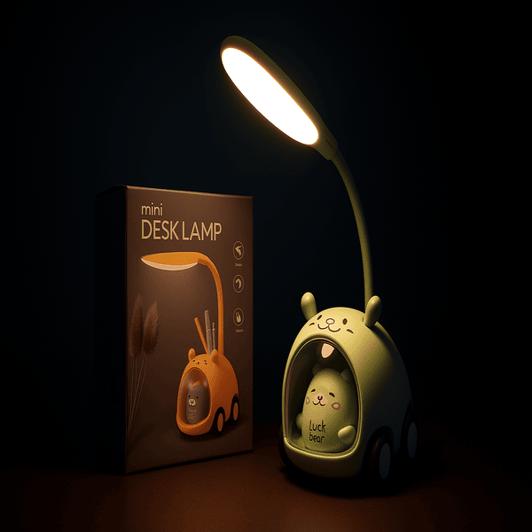 Cartoon LED Desk Lamp With Pencil Sharpener & Pen Holder