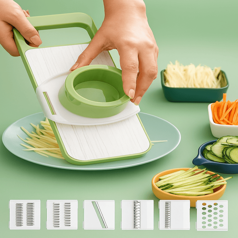 Kitchen 5-in-1 Multifunctional Vegetable Slicer Cutter Potato Shredders Garlic Carrot Grater Chopper