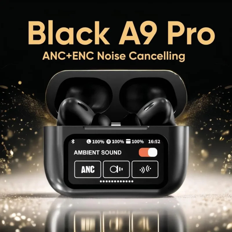 A9 Pro ANC Touch Screen Display Earbuds in bd