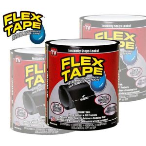 Flex Tape Black Rubberized Waterproof Tape | Super Strong Leak Repair Seal for Home, Car & Outdoor Use
